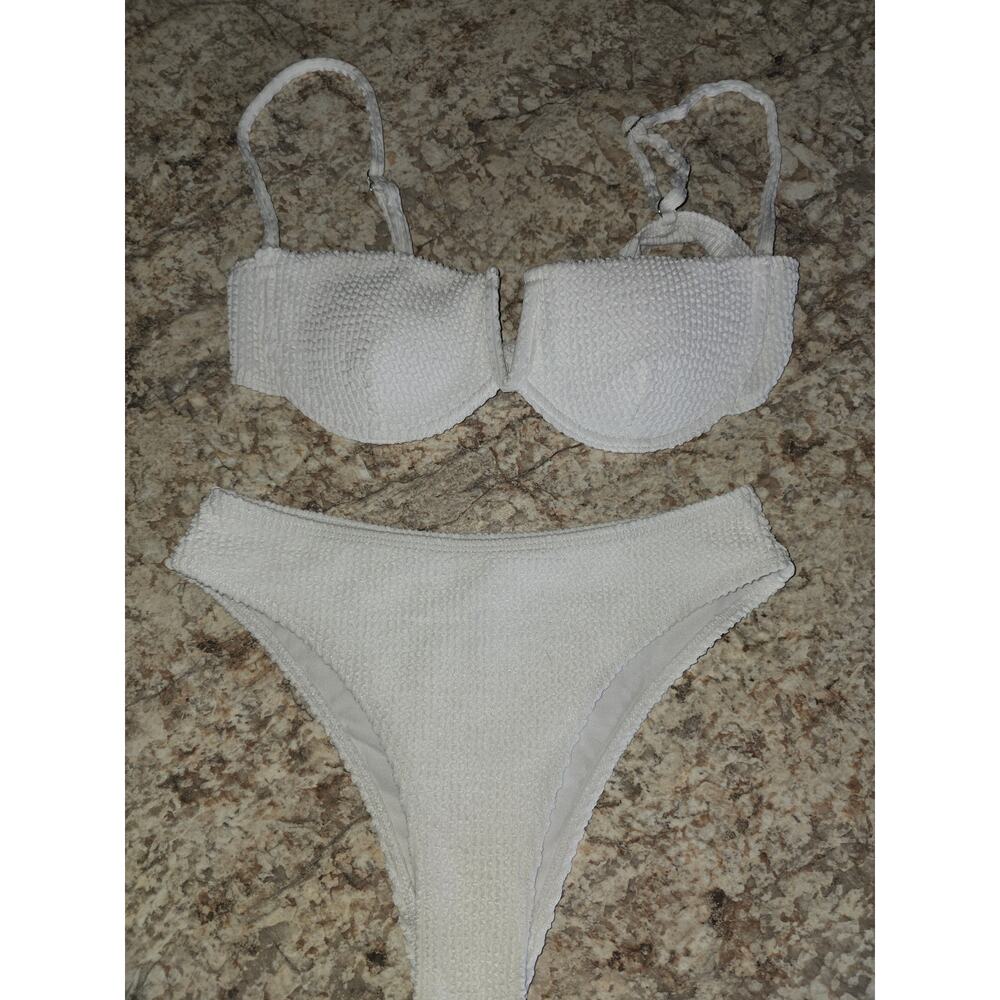 White High Cut Bikini New without Tags Size Small
